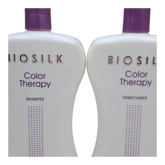 Biosilk Color Therapy Shampoo & Conditioner Set Color Treated Hair Jumbo 34oz ea - Picture 4 of 10
